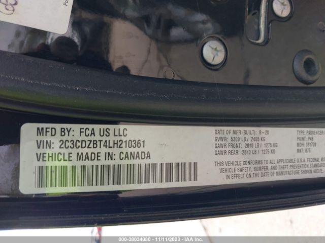2C3CDZBT4LH210361 Dodge Challenger R/t