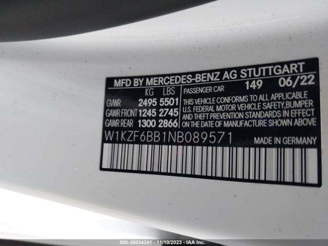 2022 MERCEDES-BENZ AMG E 53 W1KZF6BB1NB089571 Photo 8