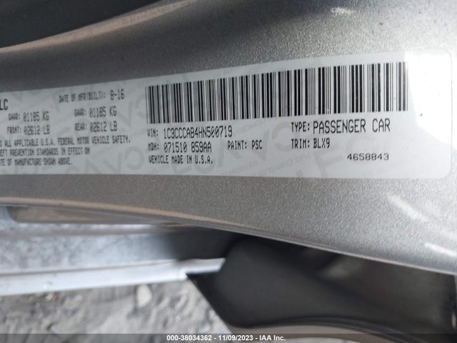 Chrysler 200 Limited Platinum 2017 1C3CCCAB4HN500719 Image 9