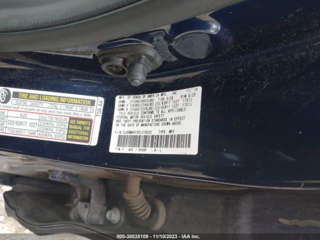 5J6RM4H75FL019052 Honda Cr-v Ex-l