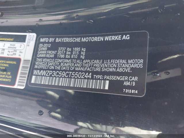 2012 MINI COOPER S WMWZP3C59CT550244 Photo 8