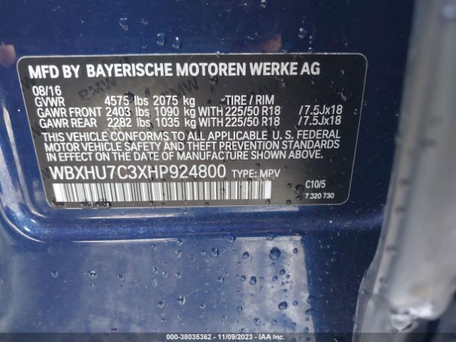 WBXHU7C3XHP924800 BMW X1 Sdrive28i