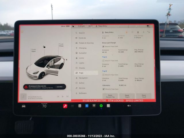 5YJ3E1EA1NF337730 Tesla Model 3 Rear-wheel Drive