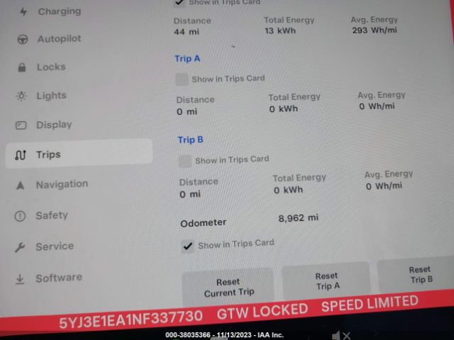5YJ3E1EA1NF337730 Tesla Model 3 Rear-wheel Drive