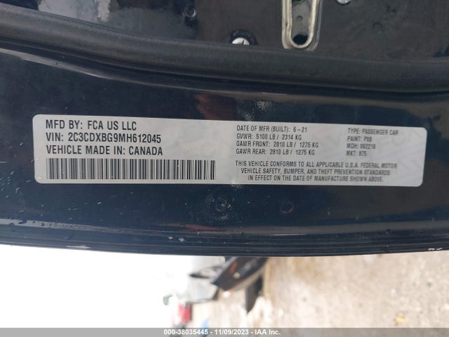 Dodge Charger Sxt Rwd 2021 2C3CDXBG9MH612045 Image 9