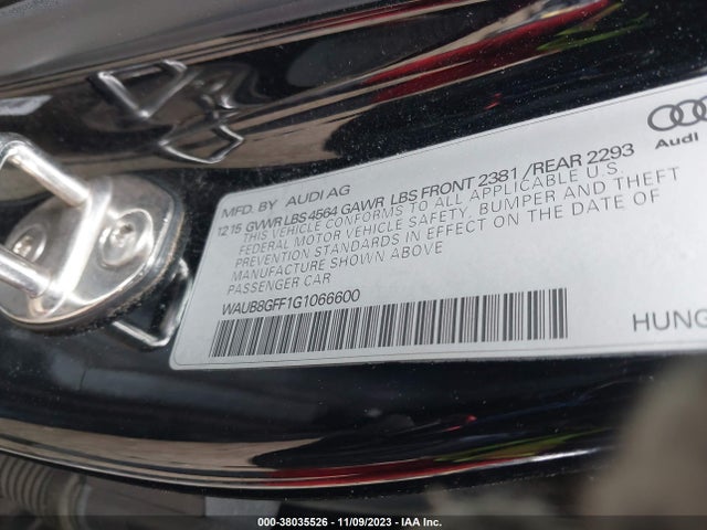 WAUB8GFF1G1066600 Audi A3 2.0t Premium