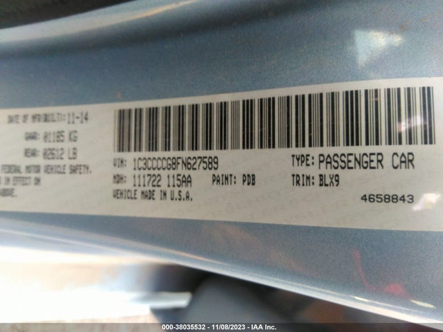 1C3CCCCG8FN627589 Chrysler 200 C