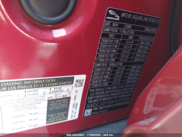 SADCJ2FX6KA355864 Jaguar F-pace 25t Premium