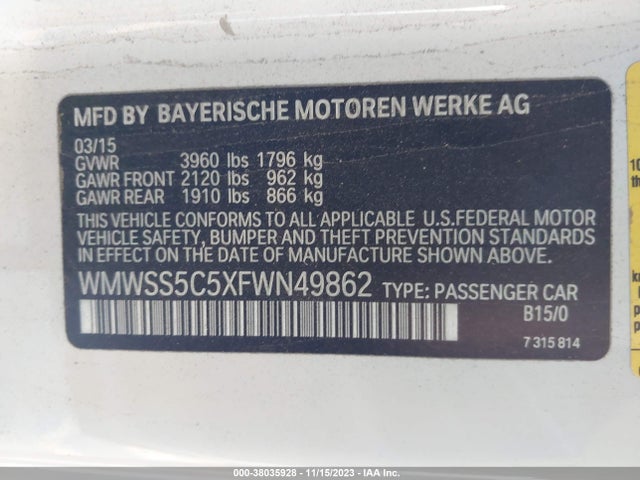 2015 MINI PACEMAN WMWSS5C5XFWN49862 Photo 8