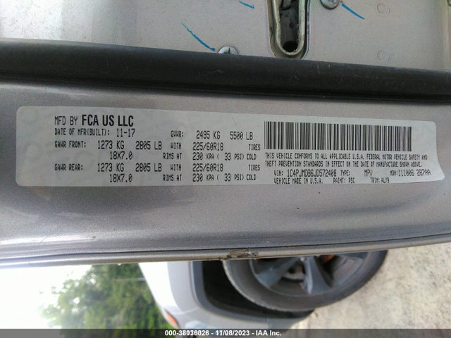 1C4PJMDB6JD572408 Jeep Cherokee Limited 4x4