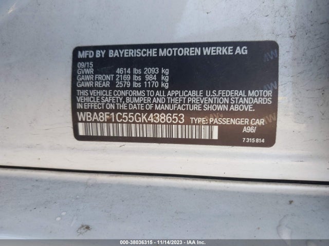 BMW 328d Xdrive 2016 WBA8F1C55GK438653 Image 9