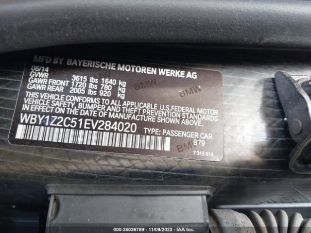WBY1Z2C51EV284020 BMW I3