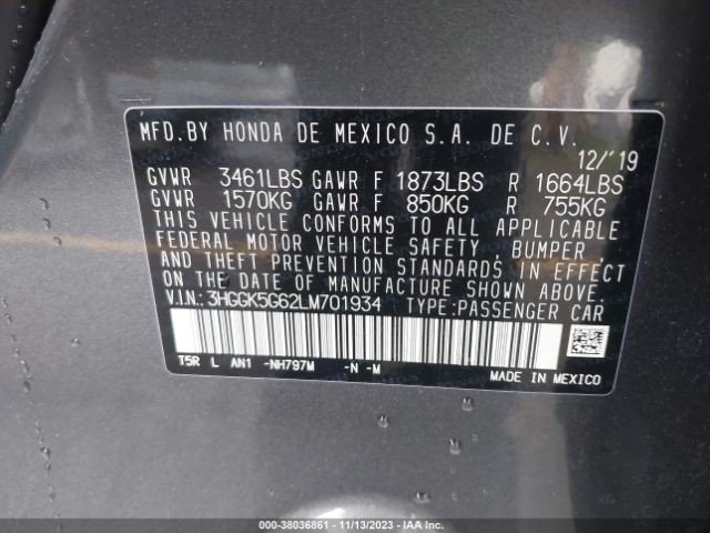 3HGGK5G62LM701934 Honda Fit Sport