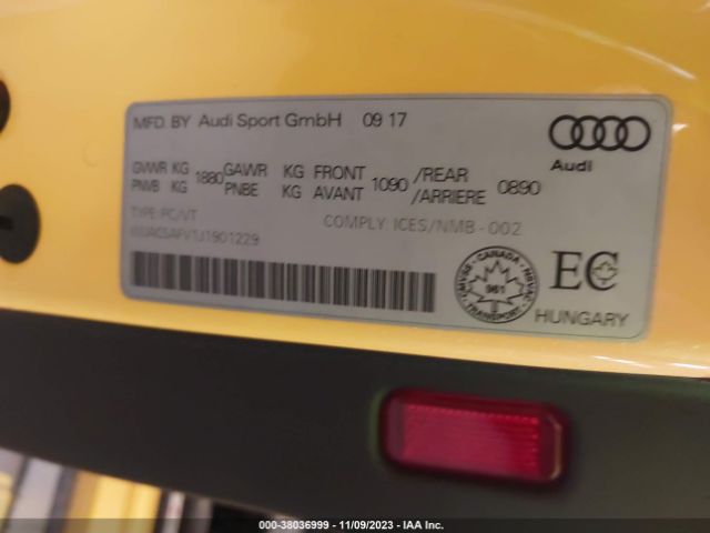 2018 AUDI TT RS WUACSAFV1J1901229 Photo 8