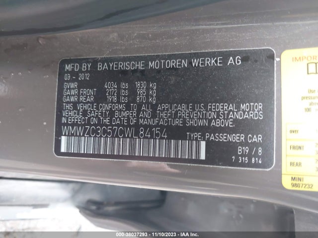 2012 MINI COOPER COUNTRYMAN WMWZC3C57CWL84154 Photo 8