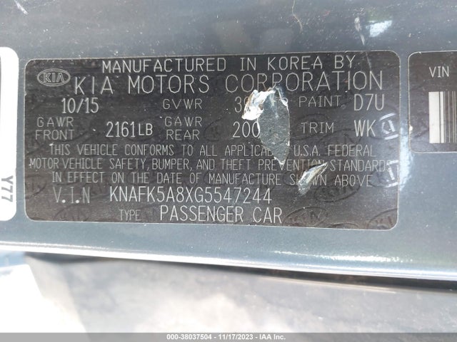 KIA Forte 5-door Lx 2016 KNAFK5A8XG5547244 Image 9