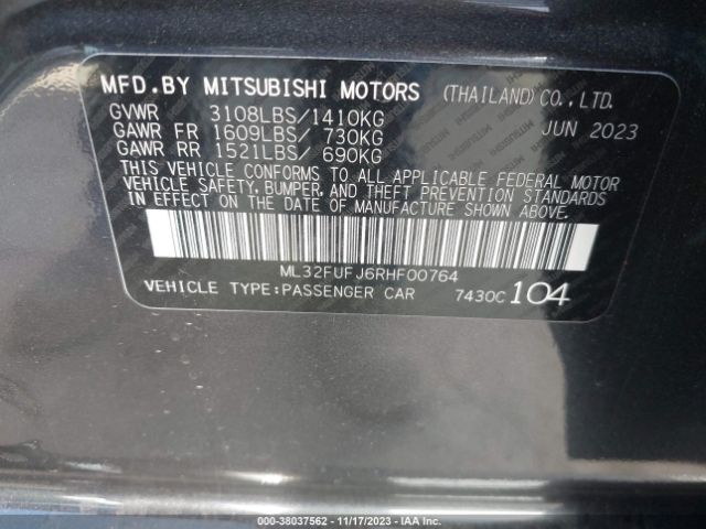 2024 MITSUBISHI MIRAGE G4 ML32FUFJ6RHF00764 Photo 8