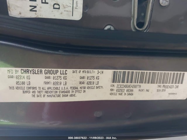Dodge Charger Se 2014 2C3CDXBG0EH268770 Image 9
