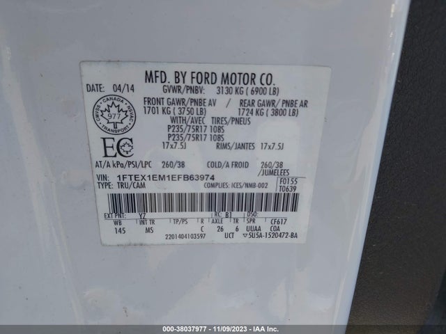 Ford F-150 Xlt 2014 1FTEX1EM1EFB63974 Image 9
