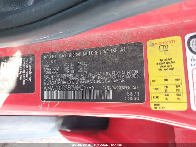 2012 MINI COOPER COUNTRYMAN WMWZB3C55CWM05795 Photo 8