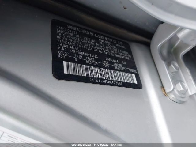 JN1BJ1AW5MW423693 Nissan Rogue Sport S
