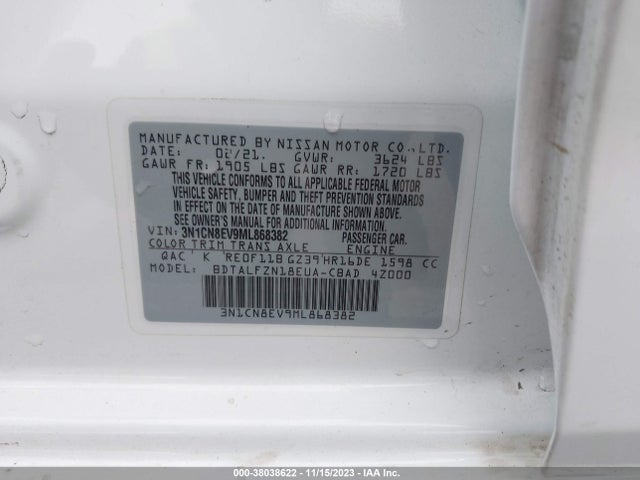 Nissan Versa Sv Xtronic Cvt 2021 3N1CN8EV9ML868382 Image 9