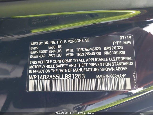 2020 PORSCHE MACAN WP1AB2A55LLB31253 Photo 8