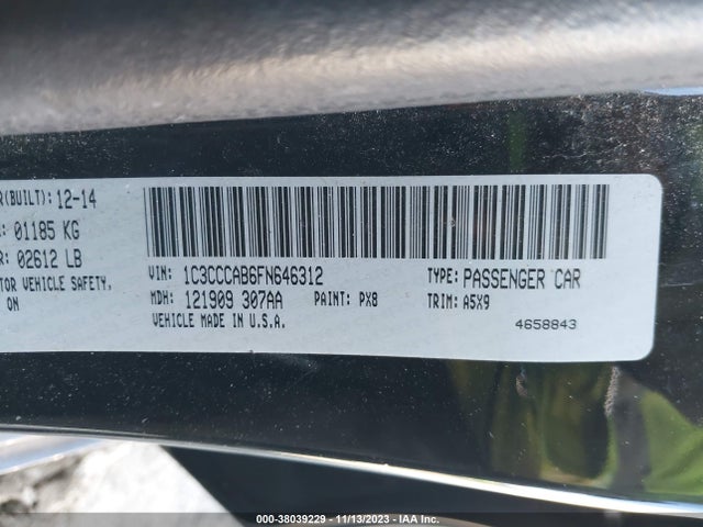 Chrysler 200 Limited 2015 1C3CCCAB6FN646312 Image 9