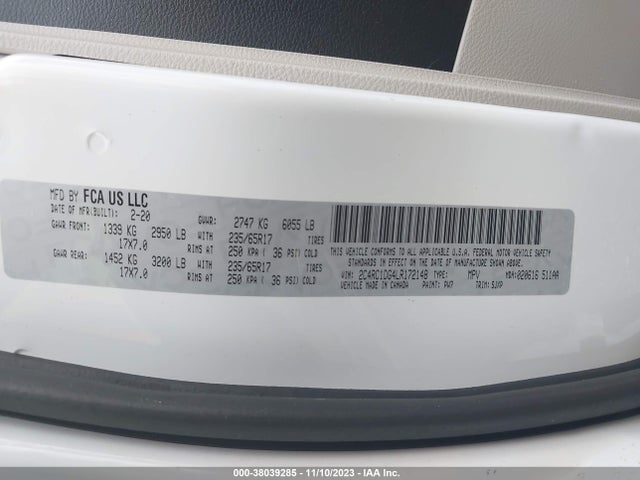 2C4RC1DG4LR172148 Chrysler Voyager Lxi