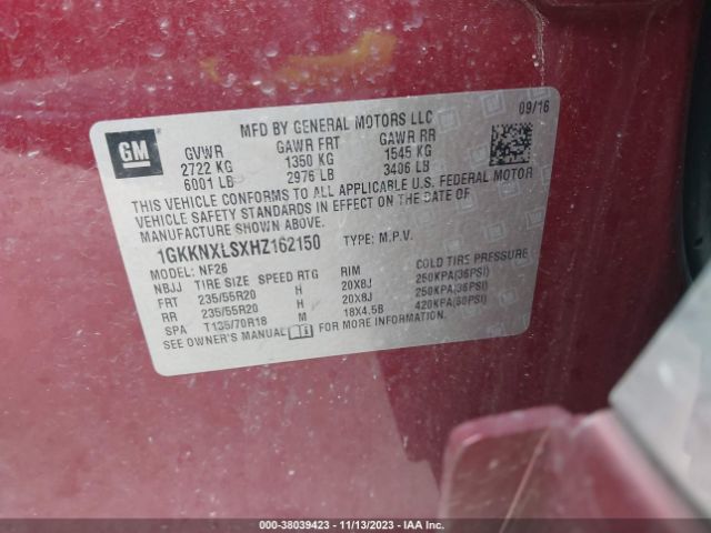1GKKNXLSXHZ162150 GMC Acadia Denali