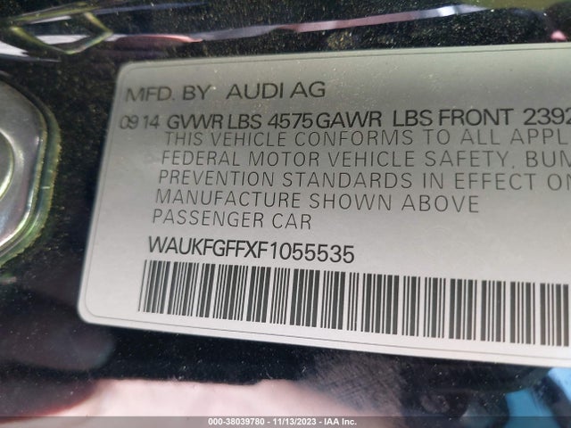 Audi A3 2.0t Premium 2015 WAUKFGFFXF1055535 Image 9