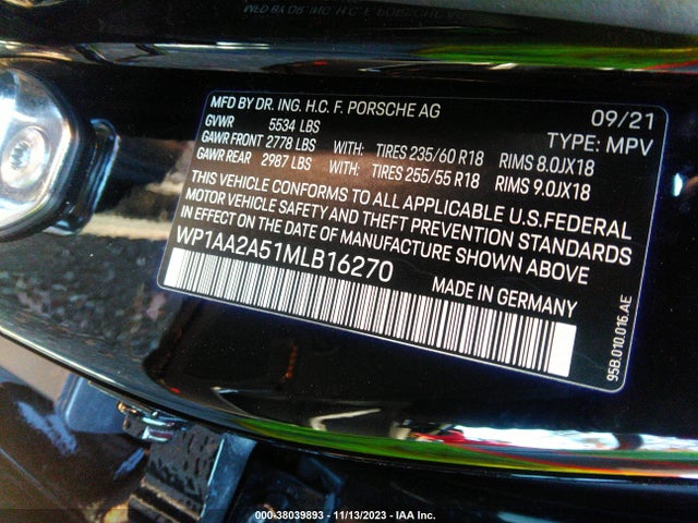 2021 PORSCHE MACAN WP1AA2A51MLB16270 Photo 8