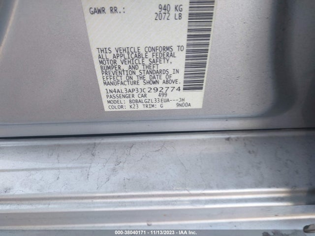 Nissan Altima 2.5 S 2018 1N4AL3AP3JC292774 Image 9