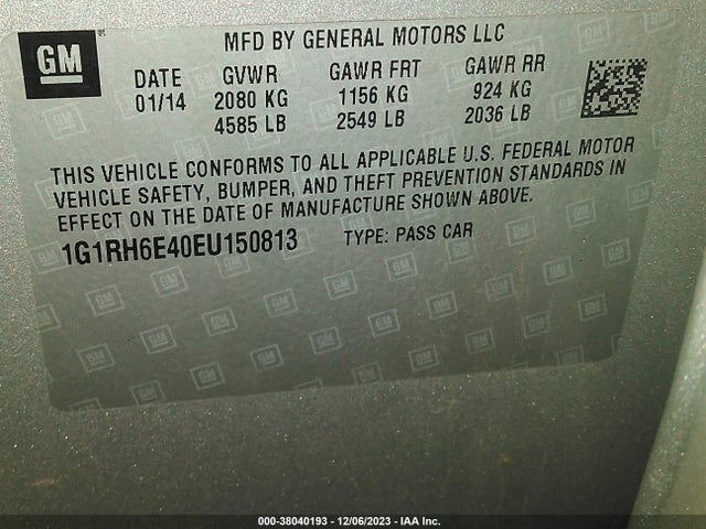 Chevrolet Volt 2014 1G1RH6E40EU150813 Image 9