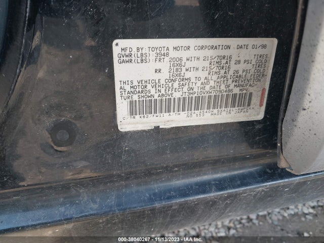 1998 TOYOTA RAV4 VIN: JT3HP10VXW7090486