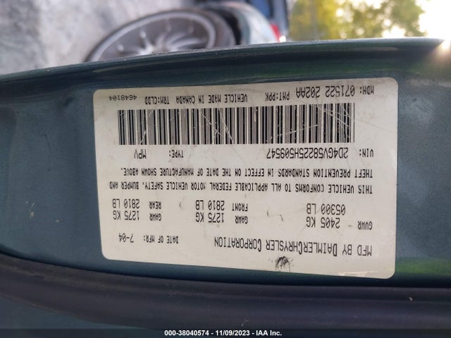 2005 DODGE MAGNUM RT VIN: 2D4GV58225H509547