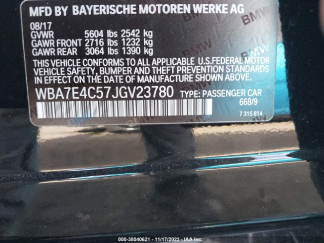WBA7E4C57JGV23780 BMW 740i Xdrive