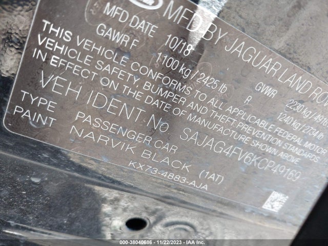 2019 JAGUAR XE SAJAG4FV6KCP49169 Photo 8