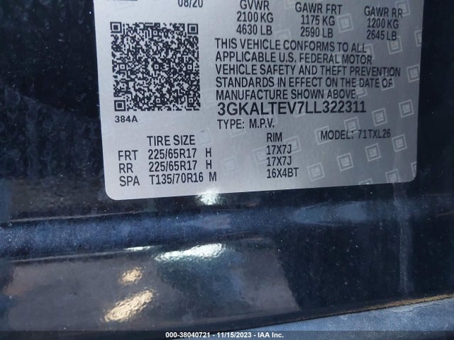 GMC Terrain Awd Sle 2020 3GKALTEV7LL322311 Image 9