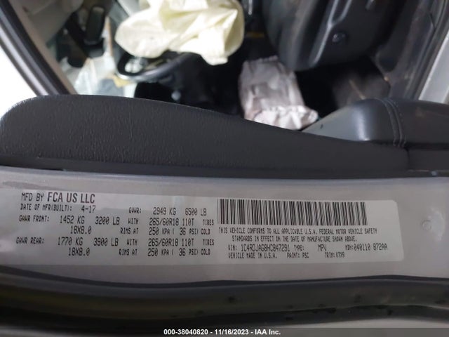 Dodge Durango Sxt Awd 2017 1C4RDJAG8HC847291 Image 9