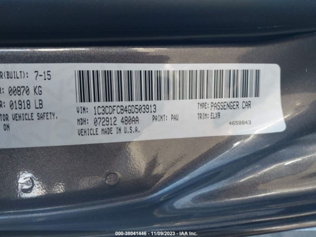 1C3CDFCB4GD503913 Dodge Dart Limited