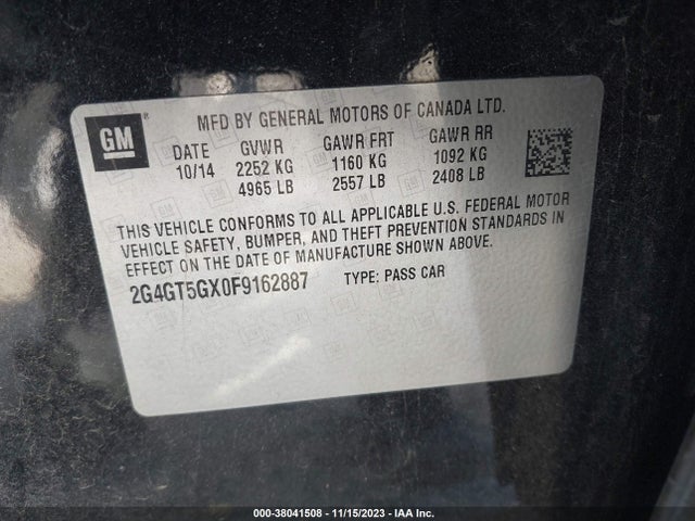 2G4GT5GX0F9162887 Buick REGAL GS