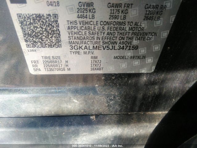 3GKALMEV5JL347159 GMC Terrain Sle