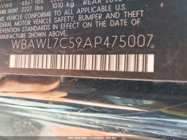 2010 BMW 3 SERIES WBAWL7C59AP475007 Photo 8