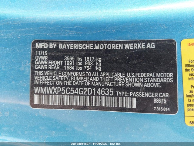 2016 MINI HARDTOP WMWXP5C54G2D14635 Photo 8