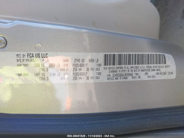 2C4RDGBG0JR259402 Dodge Grand Caravan Se