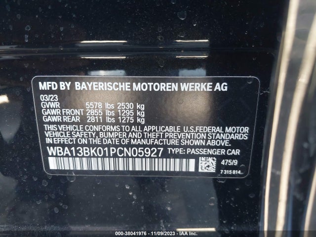 BMW M550i Xdrive 2023 WBA13BK01PCN05927 Image 9