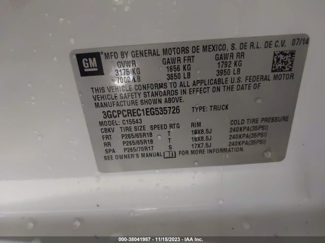 Chevrolet Silverado 1500 Lt 2014 3GCPCREC1EG535726 Image 9