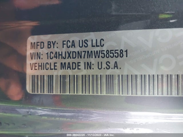 1C4HJXDN7MW585581 Jeep Wrangler Unlimited Sport Altitude 4x4