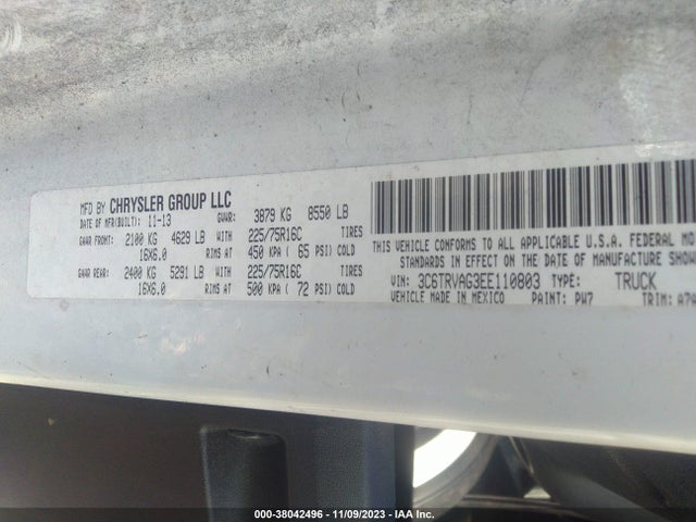 3C6TRVAG3EE110803 RAM Promaster